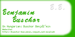 benjamin buschor business card